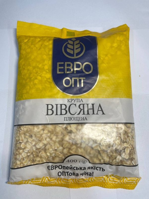 Крупа вівсяна плющена ЕВРО ОПТ, 400г